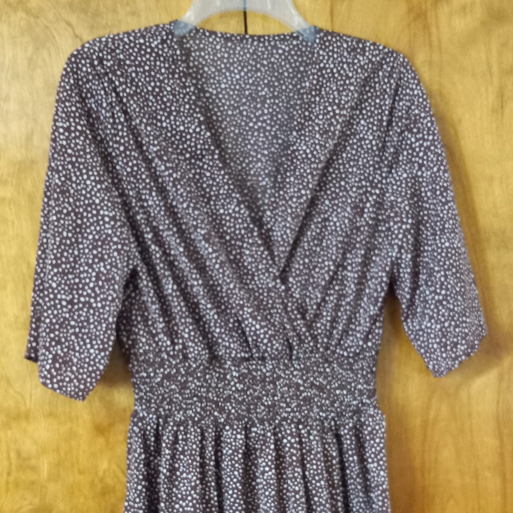 brown dot tunic top